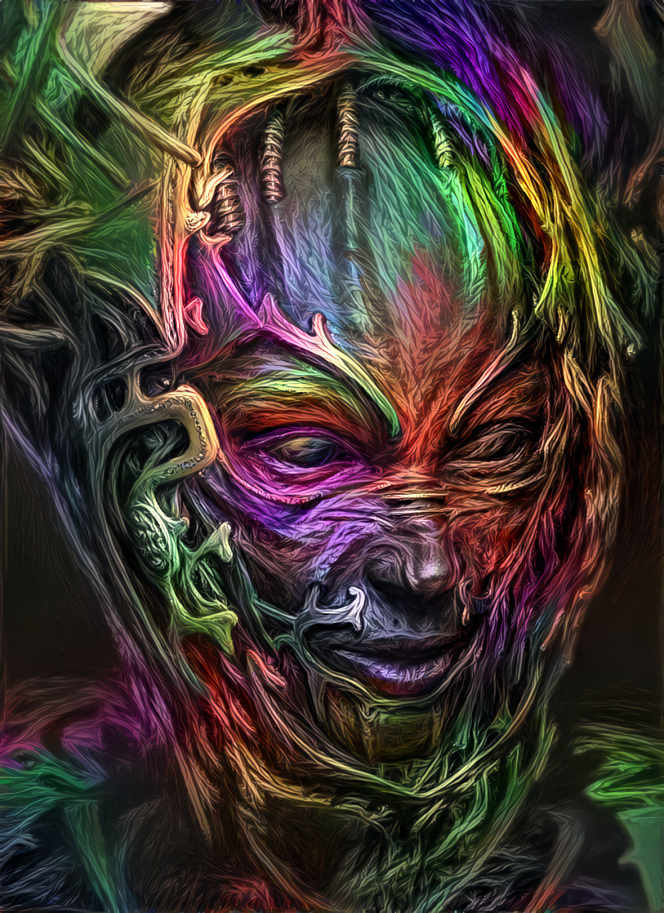 Colorful Alien Warrior Woman [1.2MP]