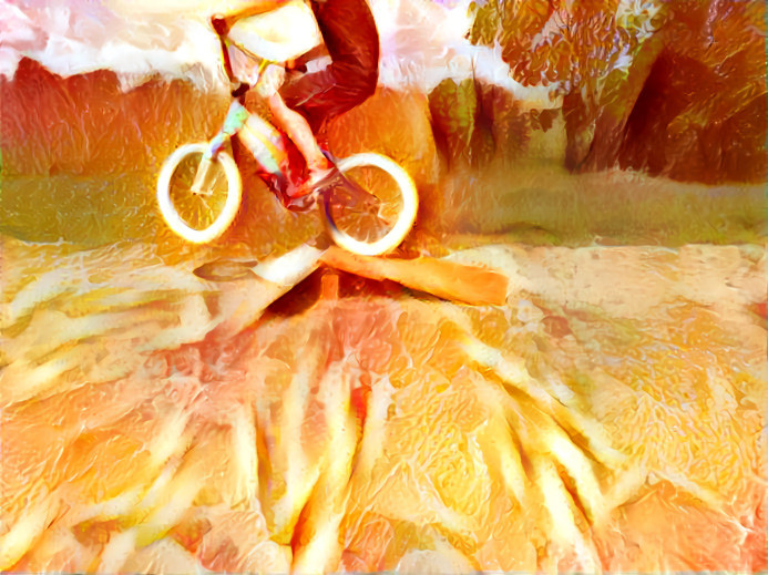 Orange bike jump