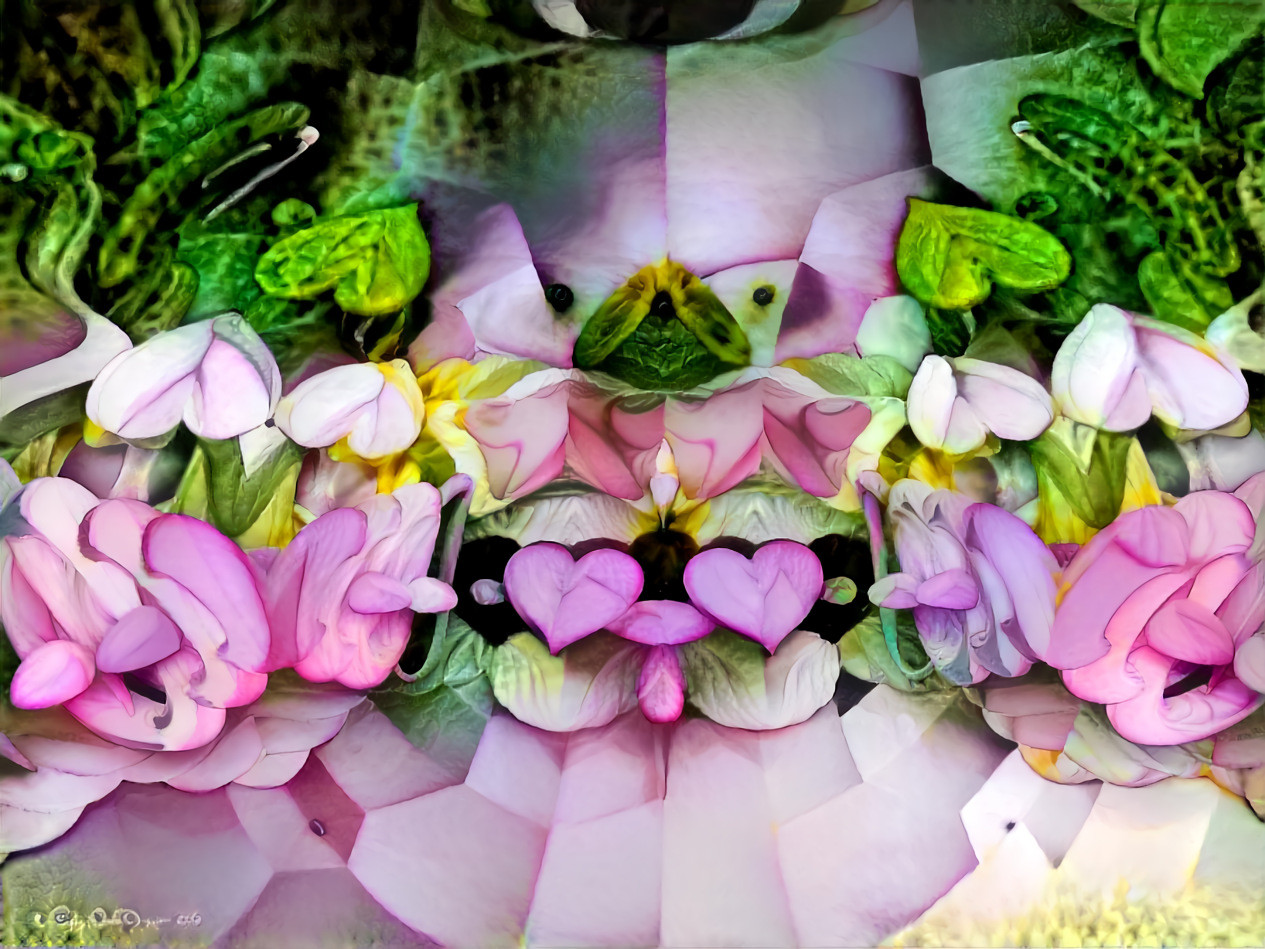 Hearts and flowers growing in my Mandelbulb garden