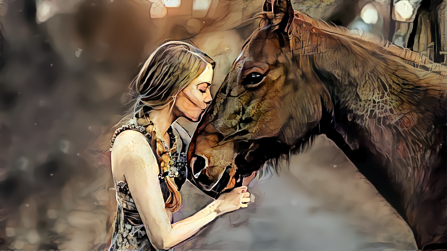 kiss a horse ( поцелуй лошадь )