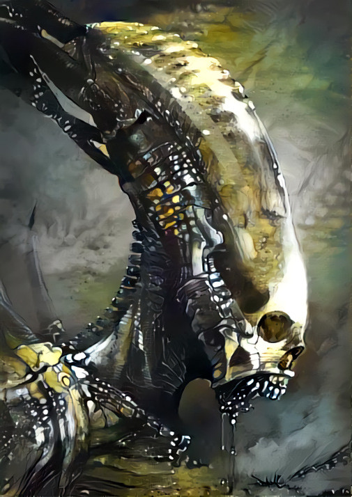 Alien Queen by Giger style by Robert Connett