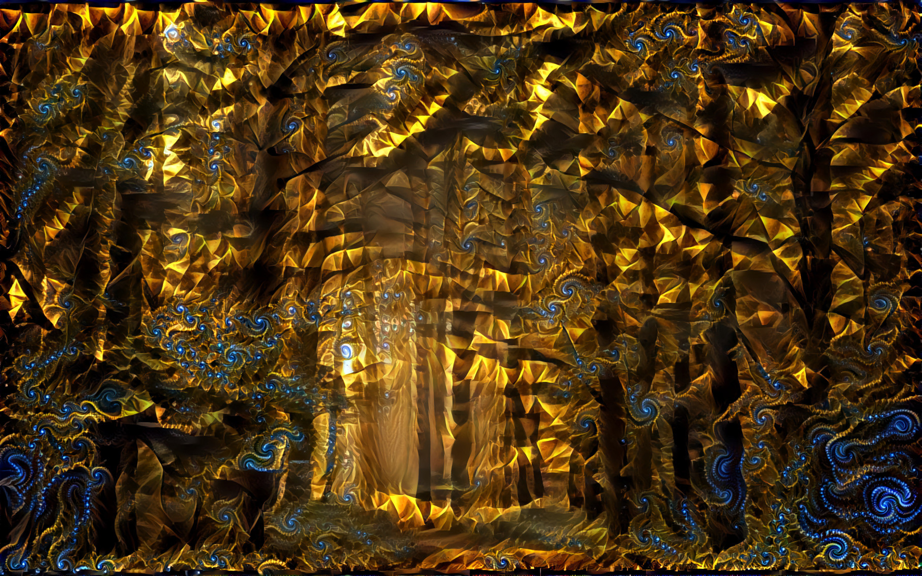 Gold and Blue Forest