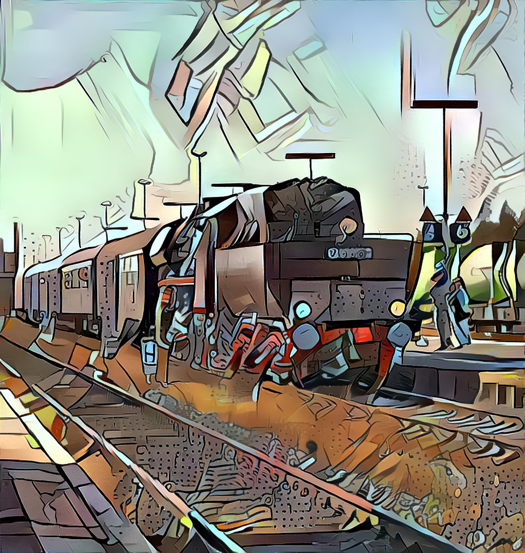 Steam locomotive BR 52 at Weiden/ Upper Palatinate