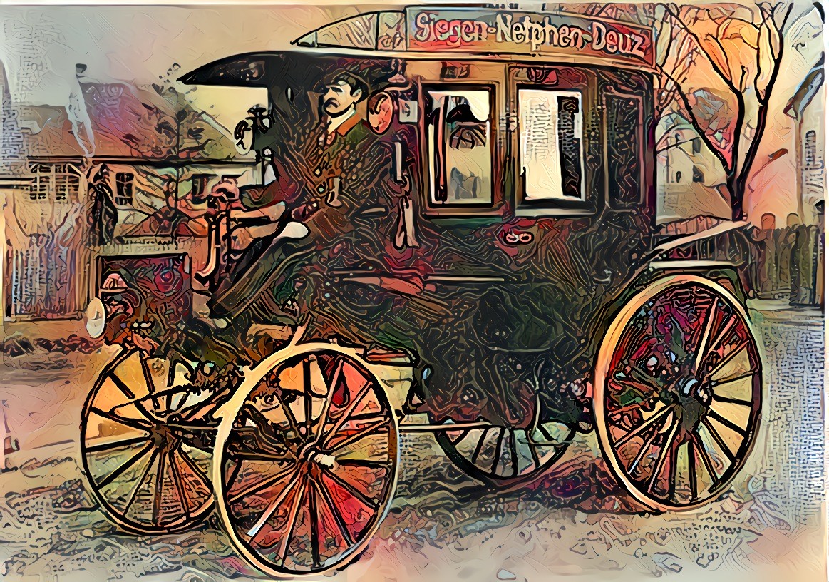 1895 - worldwide first omnibus line Siegen - Netphen - Deuz