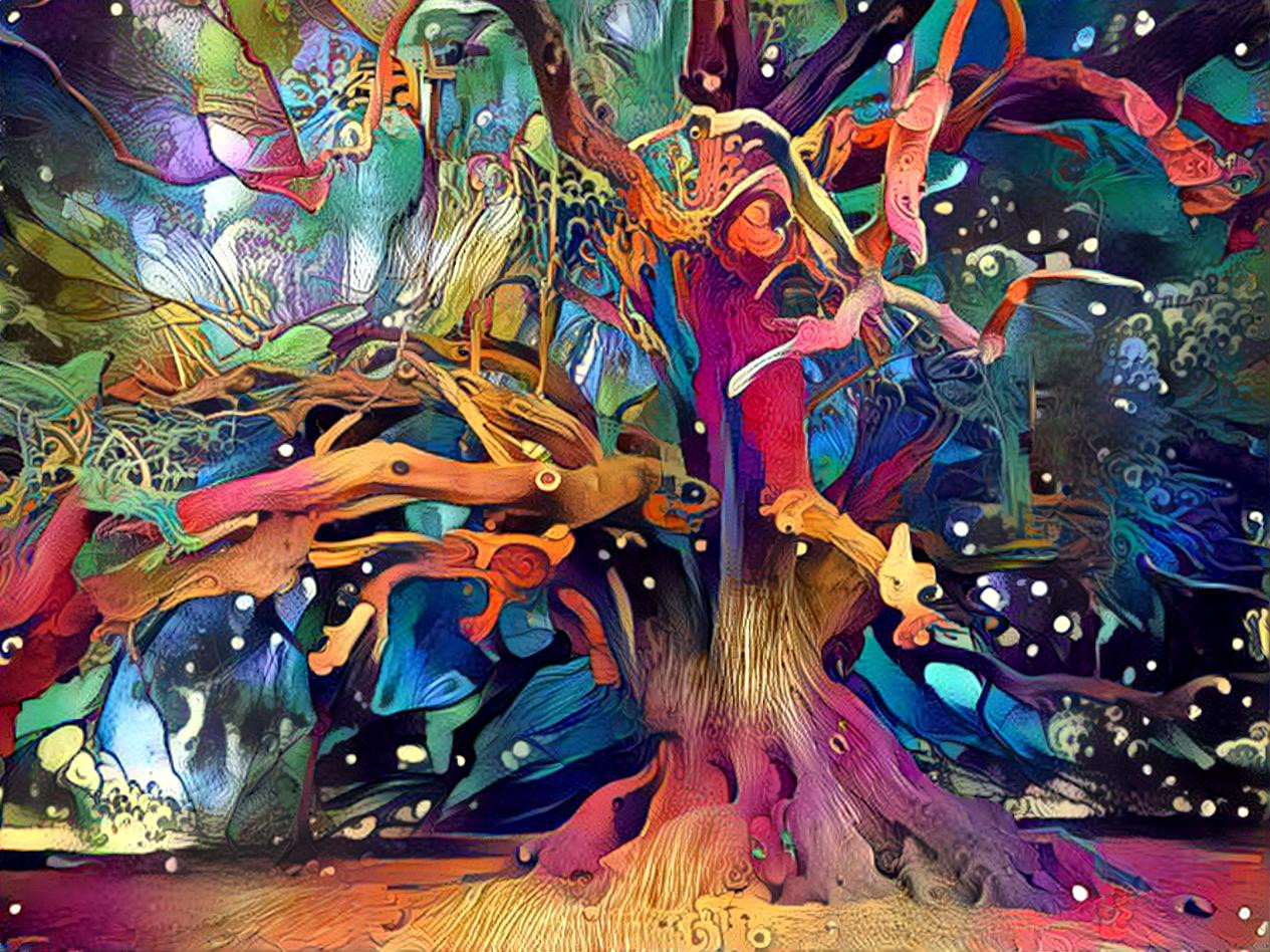 Eccentric Painting of a Tree, in all Colors
