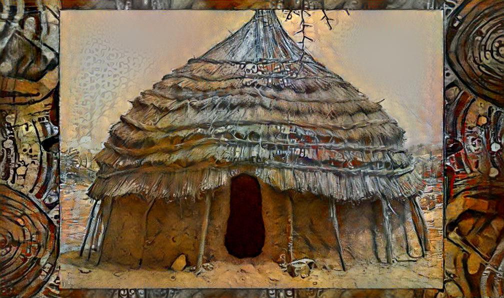 Beautiful African hut from an unknown village...