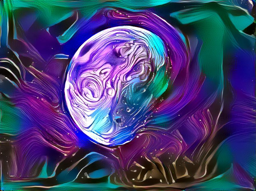 Mysterious Abstract Moon