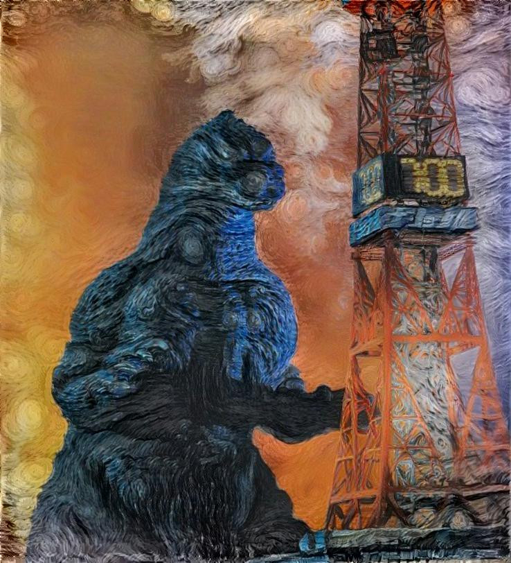 Godzilla vs Starry Tokyo Tower