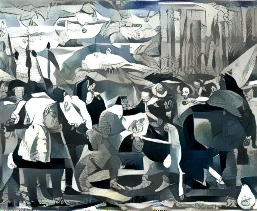 "The surrender of Breda", in the style of Picasso