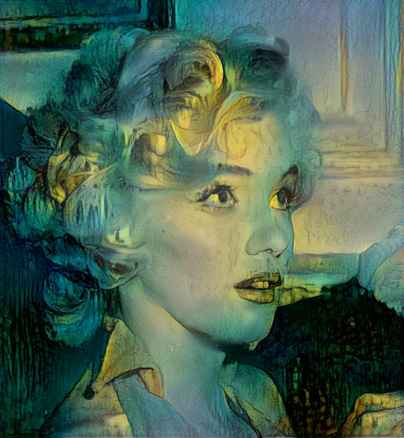 Marilyn Monroe - blue, green