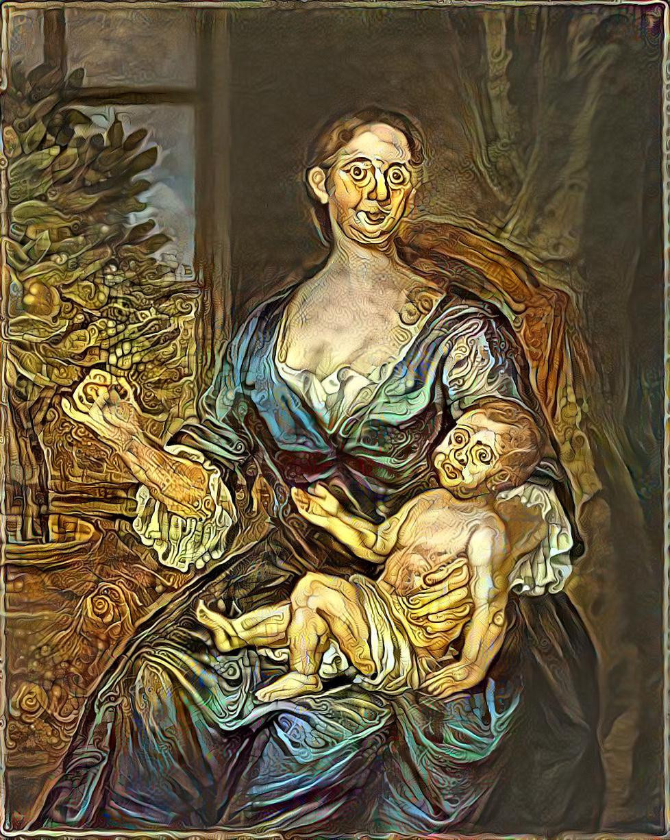 John Smibert (1729) Mrs. Francis Brinley and Her Son Francis