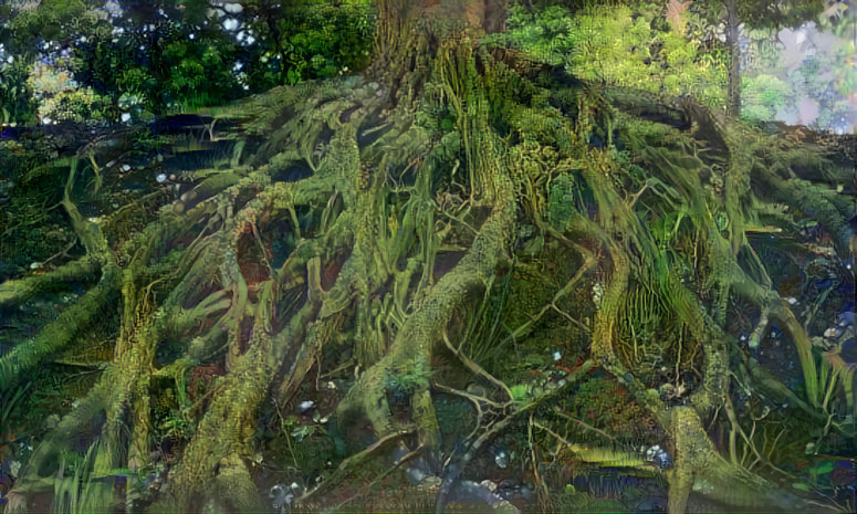 tree roots, retextured, green, plants