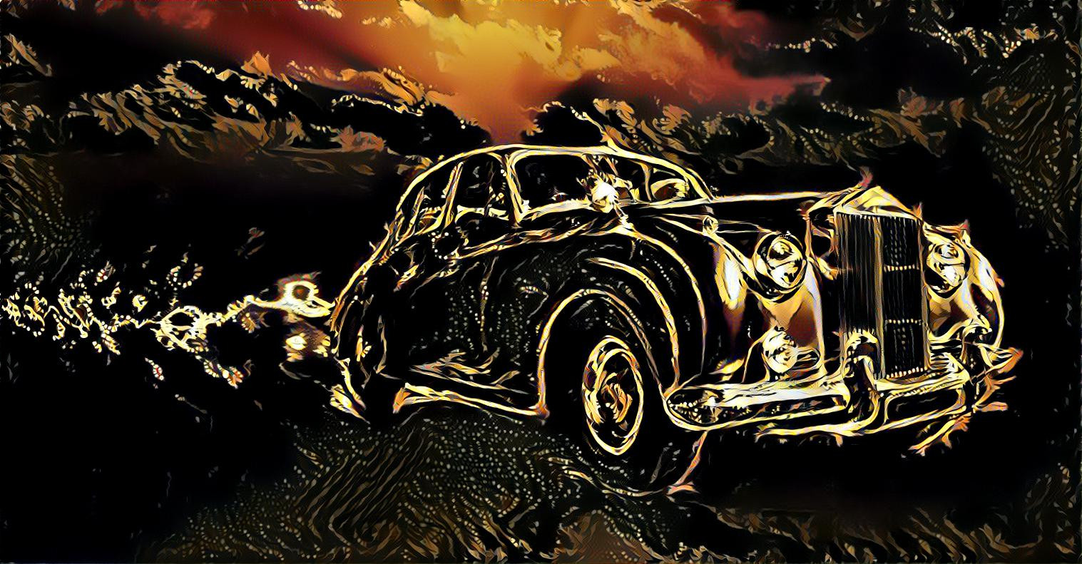 fiery car 