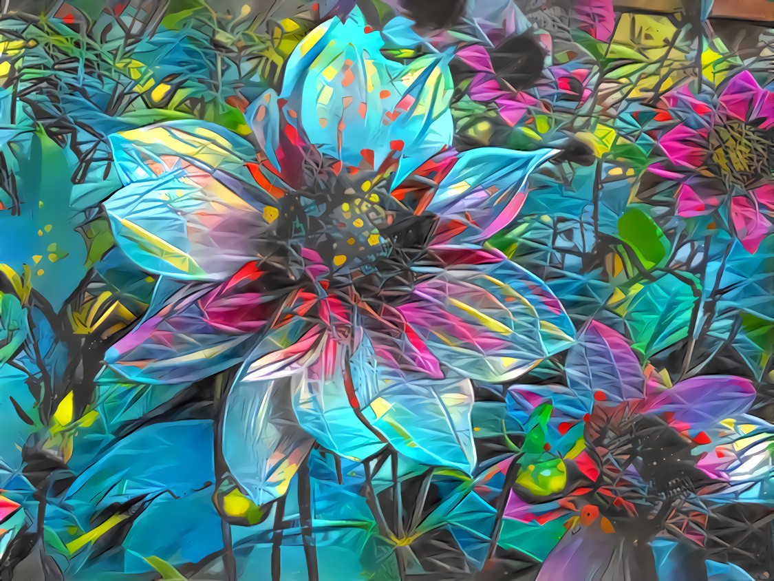 - - - - - - 'Fantasy Flowers' - - - - - - Digital art by Unreal - from own photo.