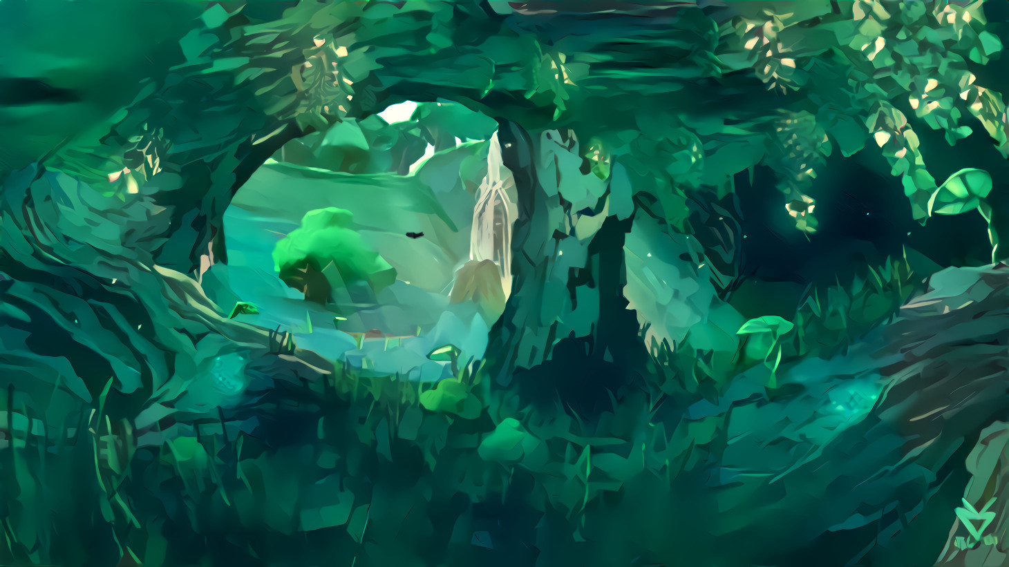Greenery cave