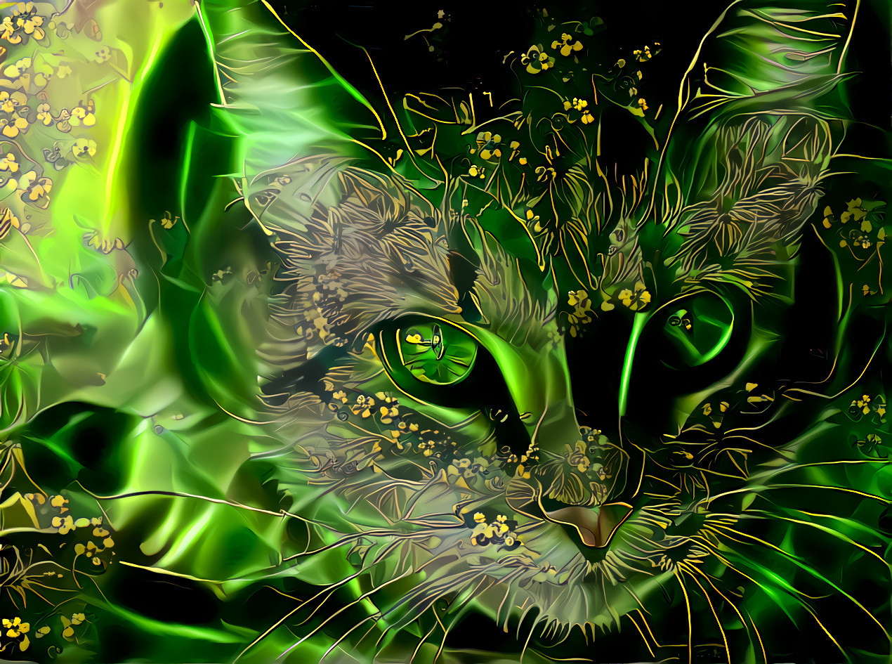 Green Cat ( зеленый кот )