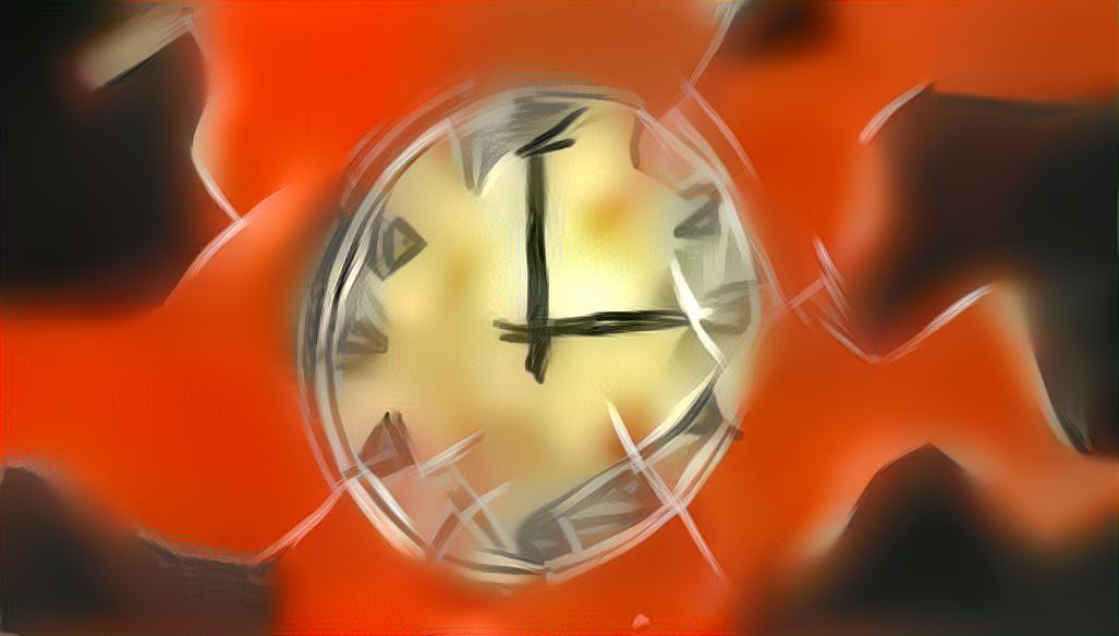 Story Makers clock mixed with blurred clock drawin