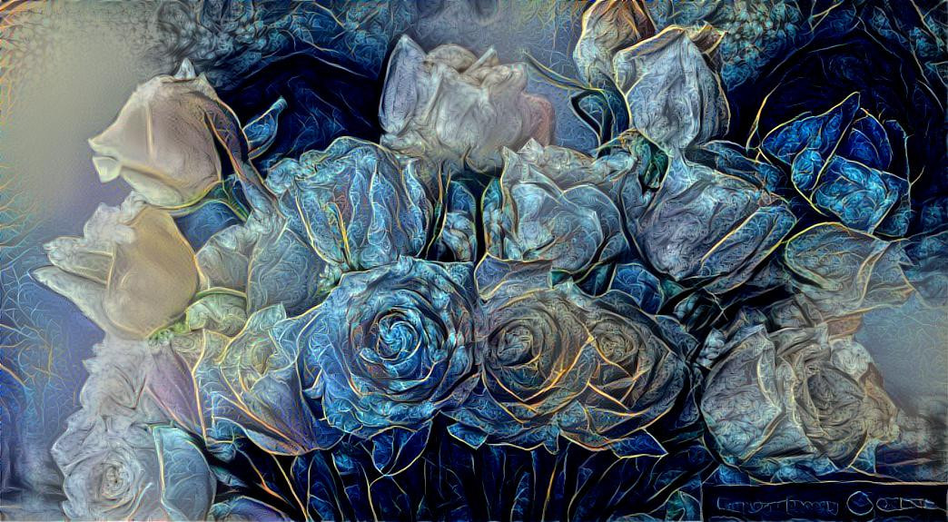 blue crystal roses