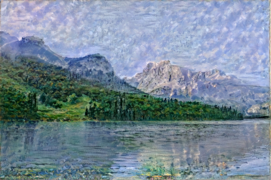 Monet-Style Canadian Rocky Mountains