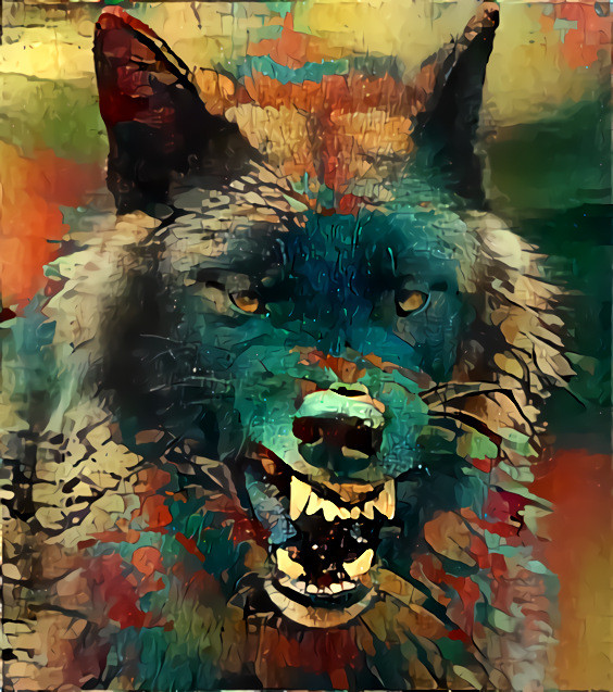 black wolf snarling - retextured