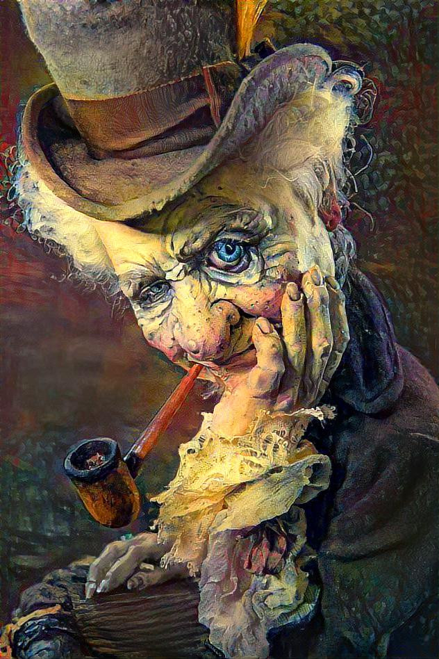 woman with her pipe