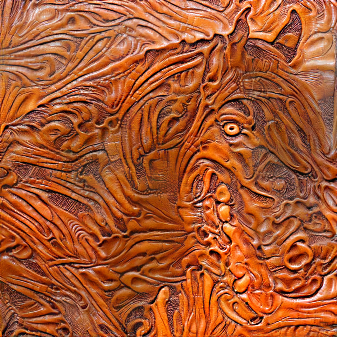 horse with dog mouth - leather