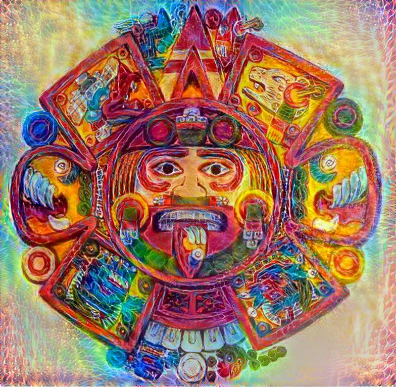 Trippy Aztec God
