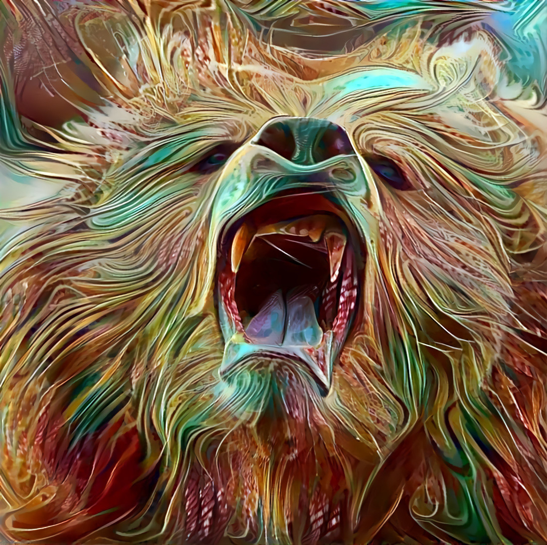 Roaring bear