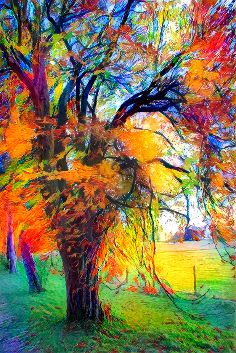- - - - - 'Glowing Tree' - - - - - Digital art by Unreal - from own photo.  