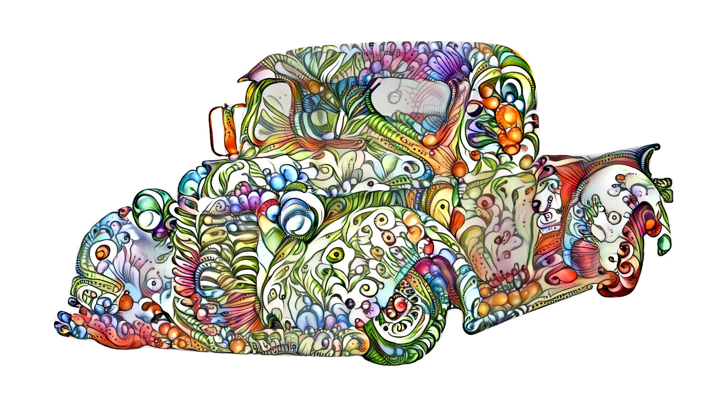 Psychedelic Old Truck