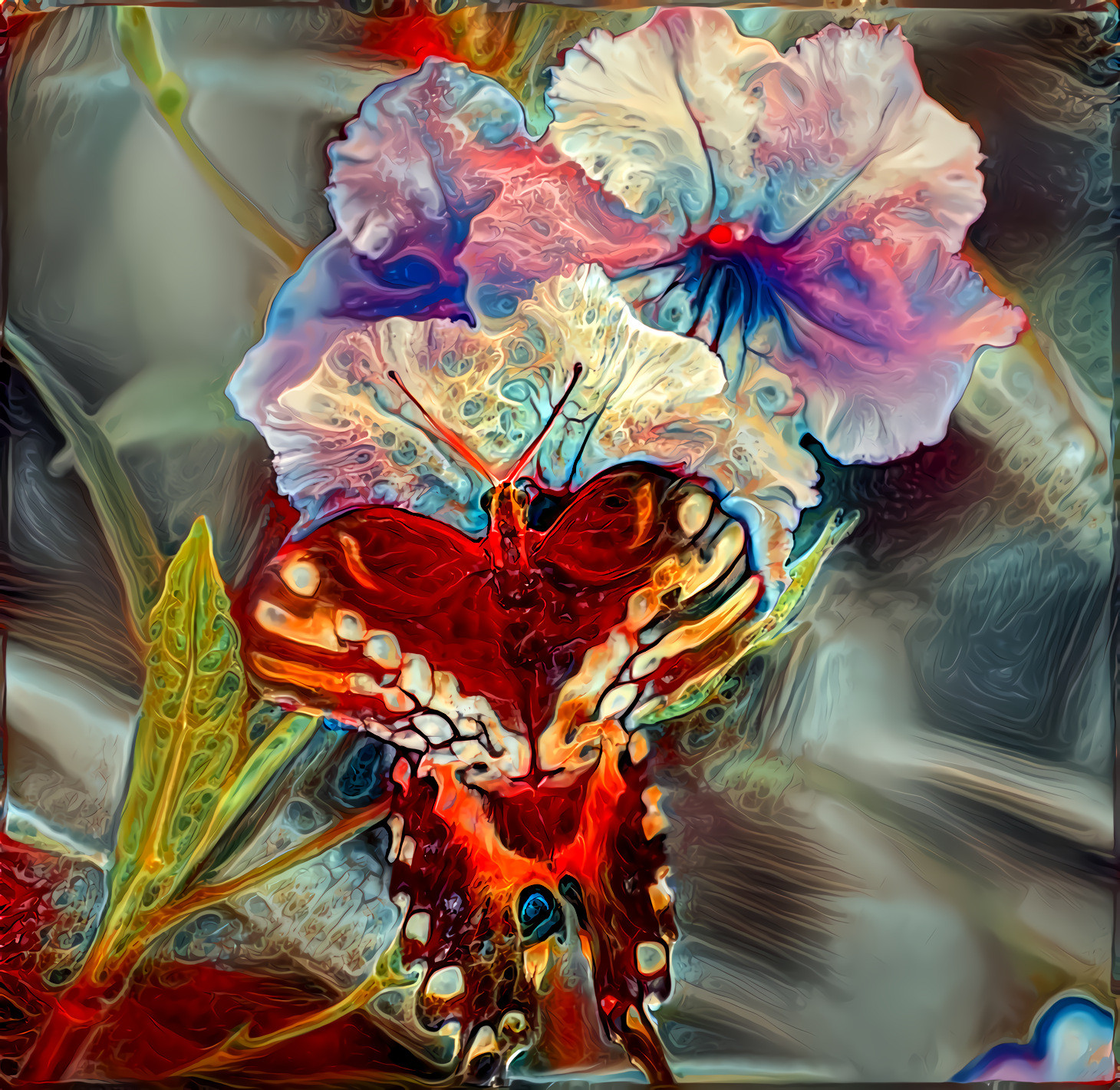 Butterfly and Flowers