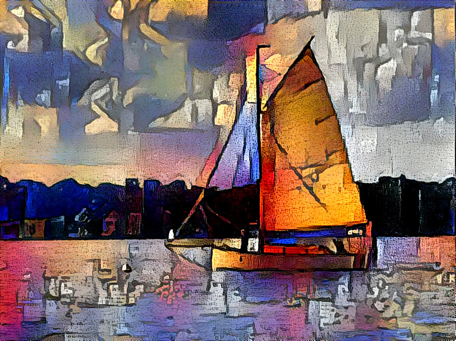 "Gaff-rigged Yacht" by Unreal from own photo.