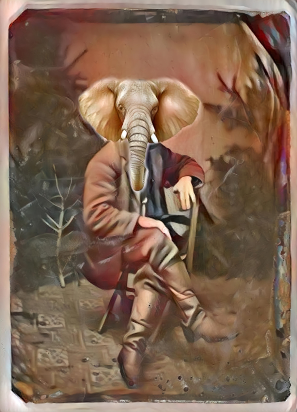 elephant man tin type 