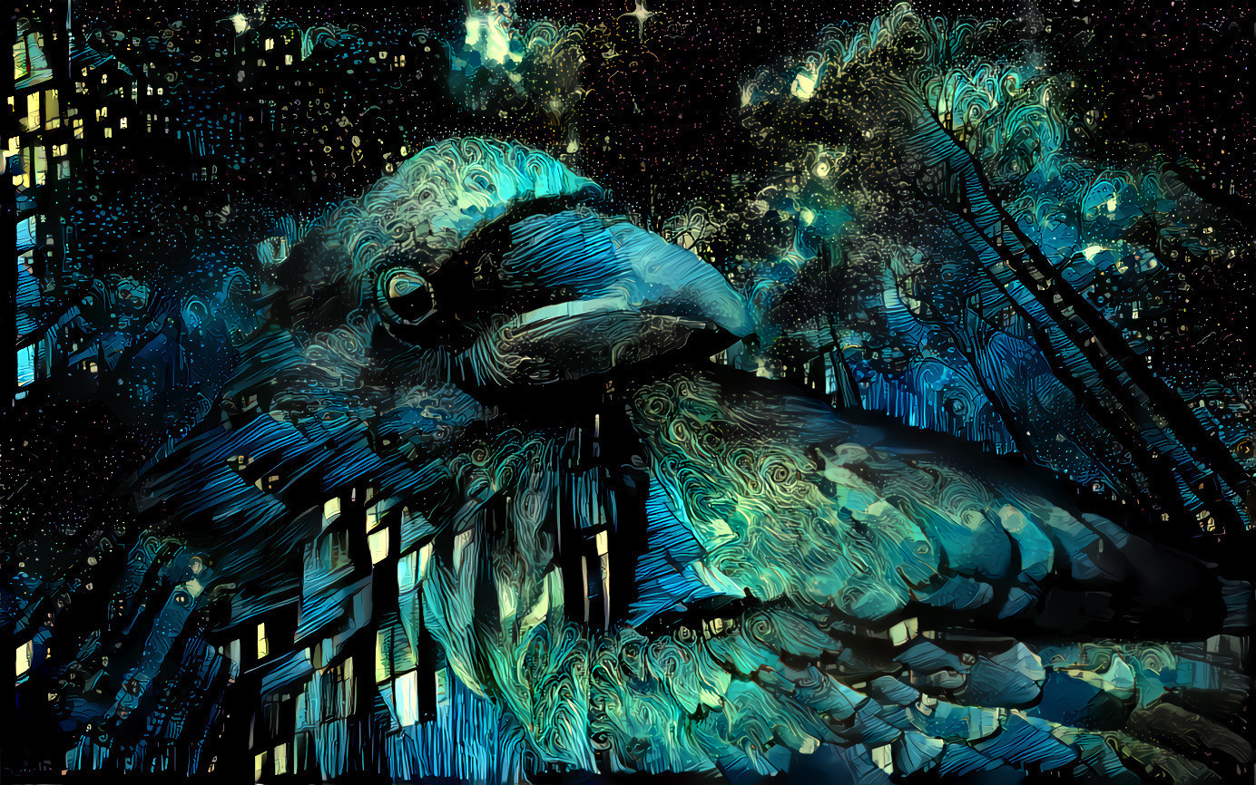 “Quoth the Raven, "Nevermore.” ~ Edgar Allan Poe \ Remixed Image by Serena Druid \ Style by Artist James R. Eads