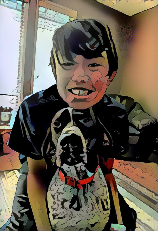 boy with dog