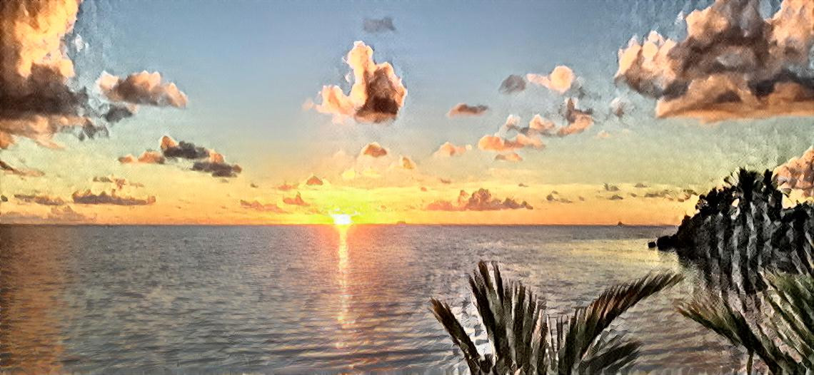 Sunrise; Weno, Chuuk, Micronesia, South Pacific 