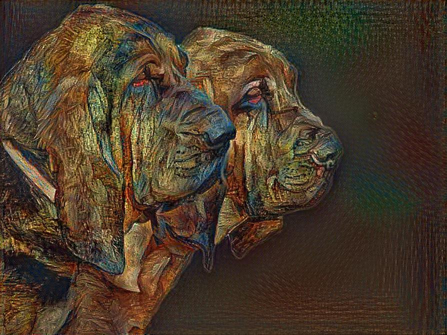 My bloodhound boys: VONDRACEK  and his son PEPPINO