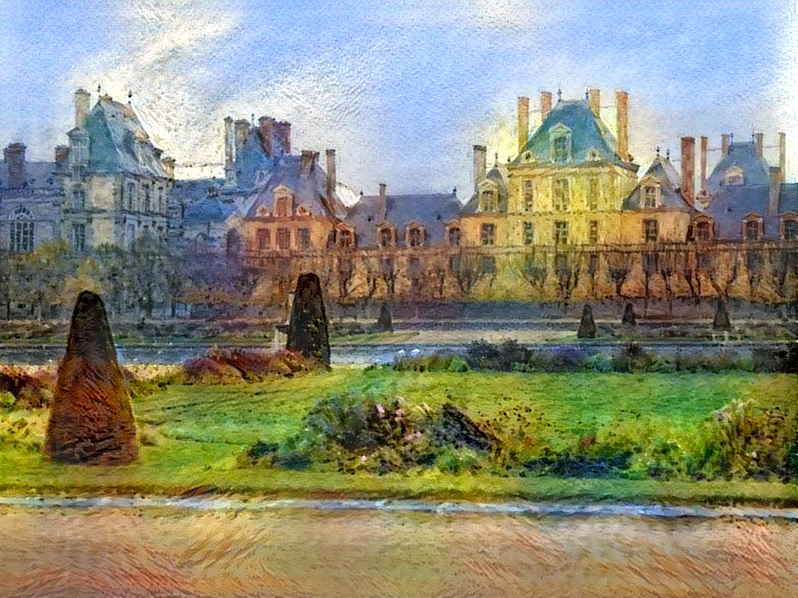 -  -  -  -  -  'Château de Fontainebleau, France'  -  -  -  -  -  Digital art by Unreal - from own photo.