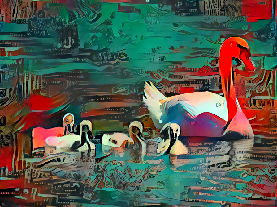 Swan and Cygnets #7