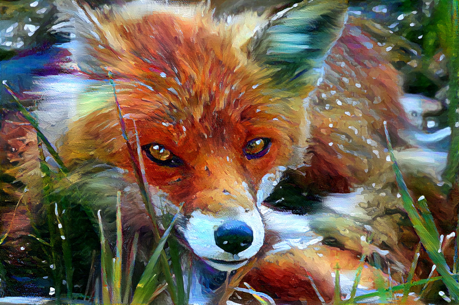 Red Fox In Grass