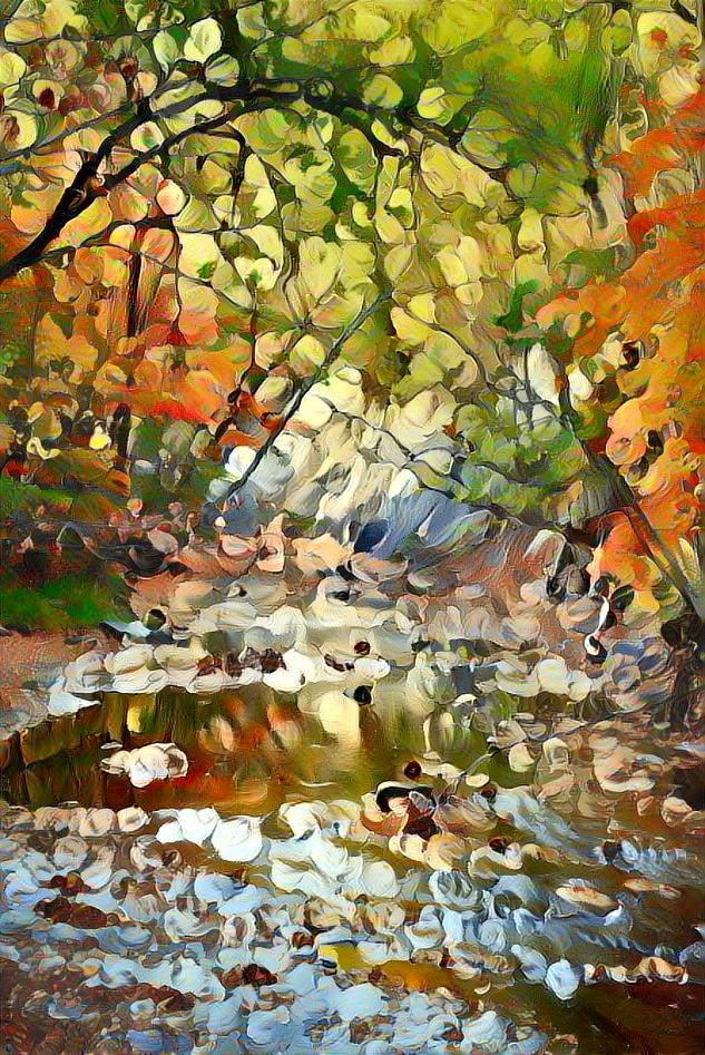 Painting of Trees and Stream