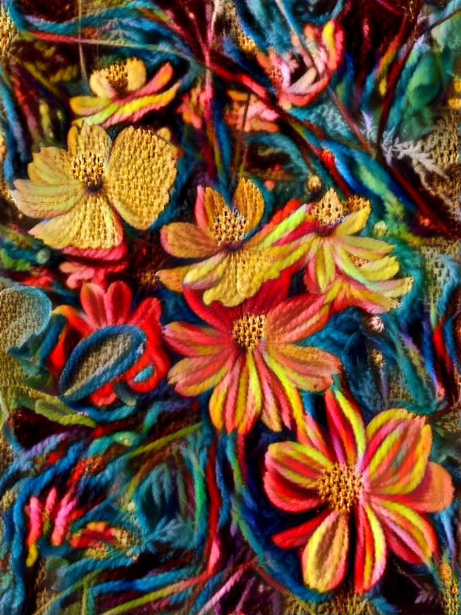 Yarn flowers