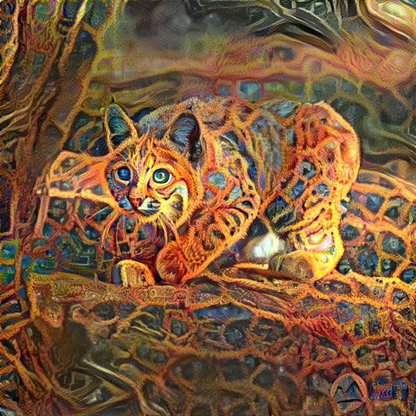 Golden bobcat