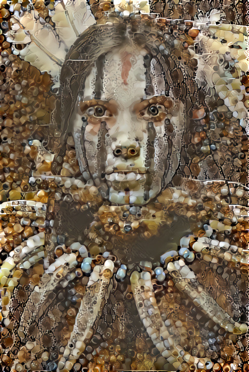 retexture, tribal, portrait
