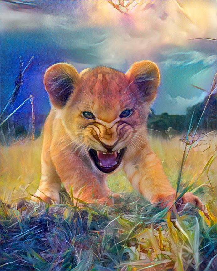 Baby Tiger In Watercolor