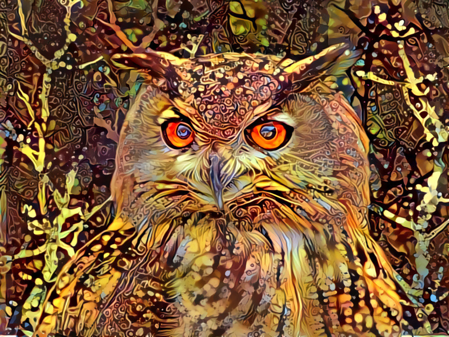 "Forest Owl" _ DDG Challenge (by Ben Beekman) - 05/23/18, on "Deep Dreamers" (group on Fb).