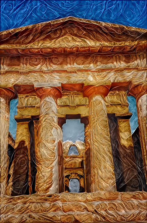 Front of Greek temple in Agrigento, Sicily