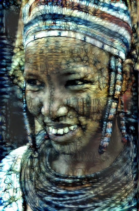 fulani woman, benin africa, face tatoo