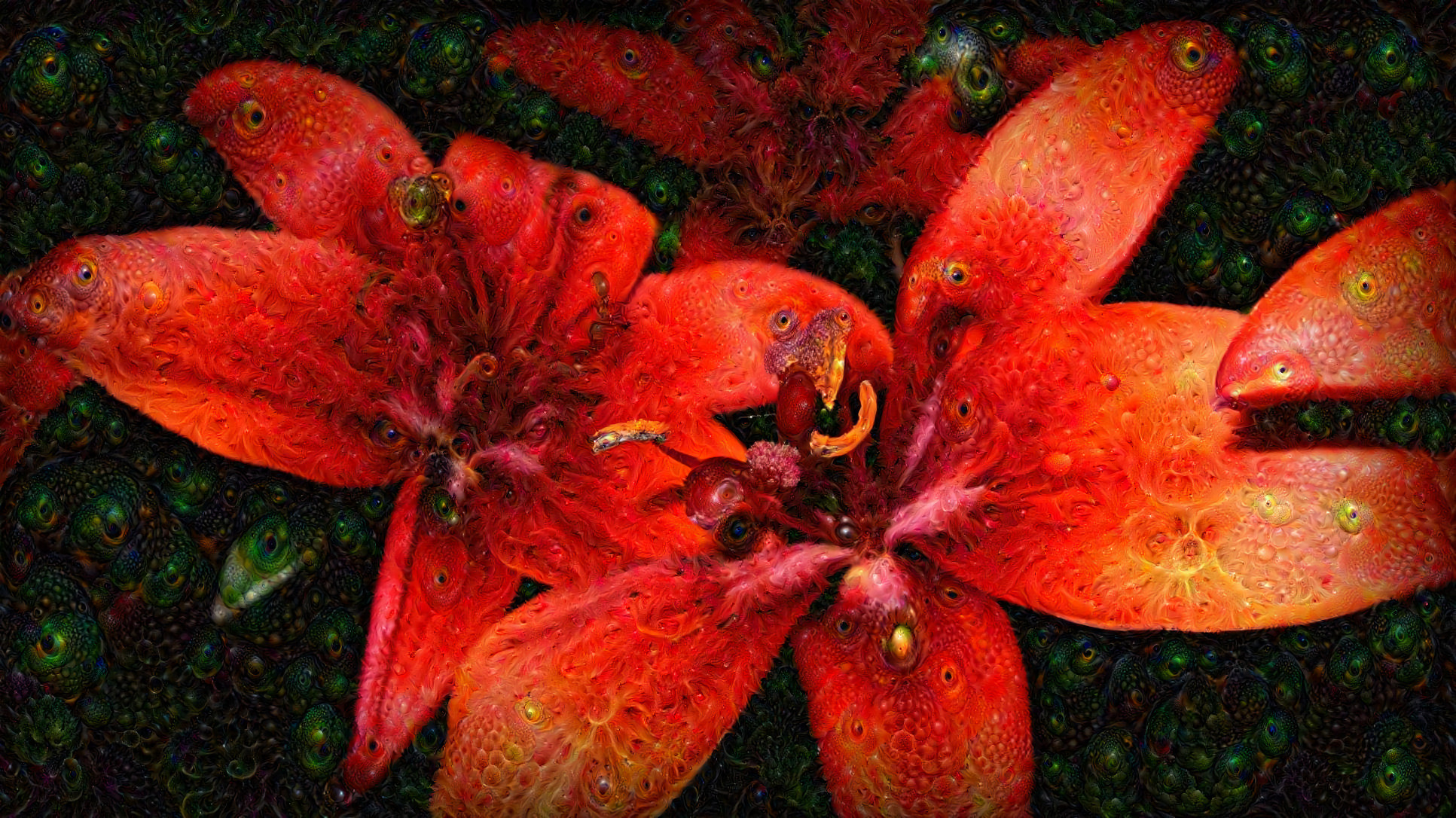 red lillies