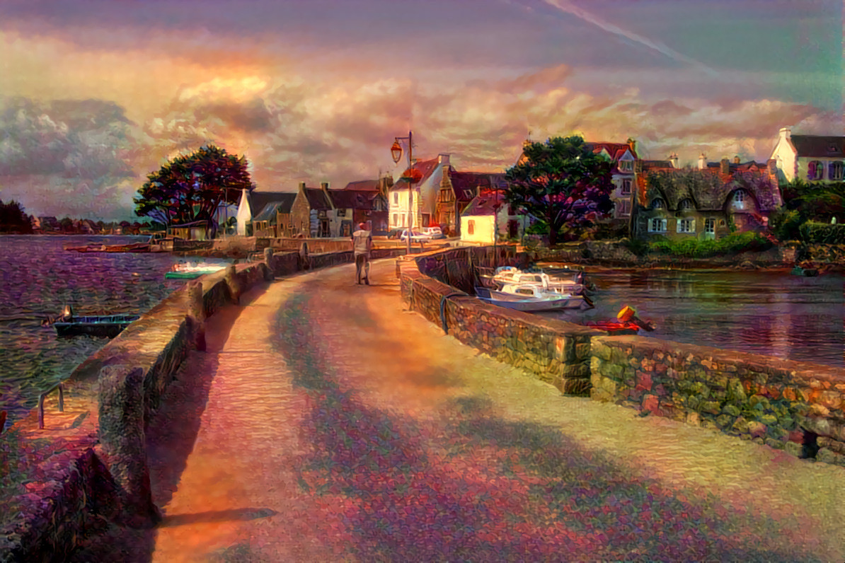 - - - - - 'Causeway - Brittany, France' - - - - - Digital art by Unreal - from own photo.          